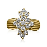 14K YELLOW GOLD 1.00CT DIAMOND RING