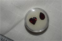 5.50ctw Garnet Heart & Pear Shaped Gems in Gem Jar