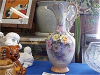 VINTAGE HANDPAINTED AND GILDED PITCHER