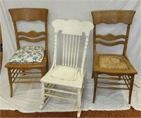 Rocking Chair & Straight Back Kitchen Chairs