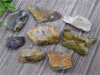 MIXED ROUGH LOT ROCK STONE LAPIDARY SPECIMEN