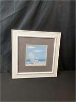 By The Sea  J. Weins Signed Print Framed