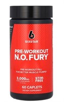 SIXSTAR, Pre-Workout N.O. FURY- 60 Tablet Pack