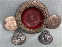 6in Ornamental Bowl, Roman & Greek Paper Clips,