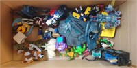 BOX OF VINTAGE TOYS: POWER RANGERS, BATMAN ++