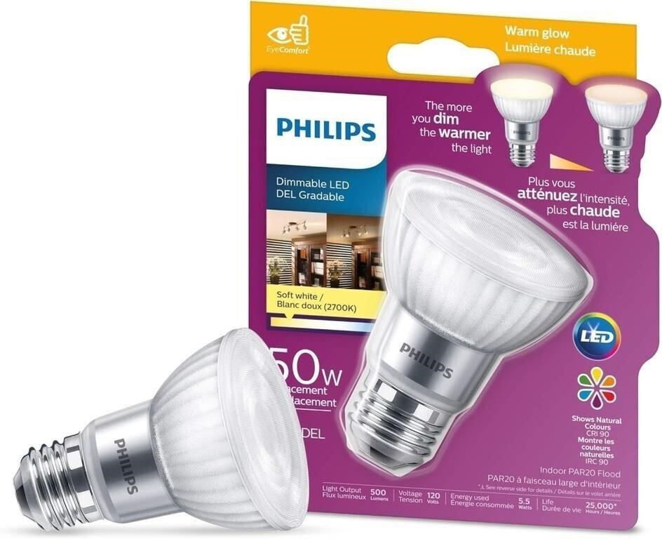 Philips 471250 Led 50W PAR20 Glass Soft White