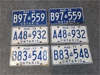 Vintage License Plate Pairs