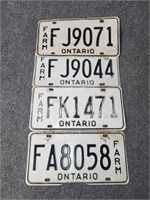 Vintage Farm License Plates