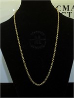 Sterling chain necklace, 20 in. Length