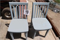 (2) Wooden Child's Chairs (Shop)