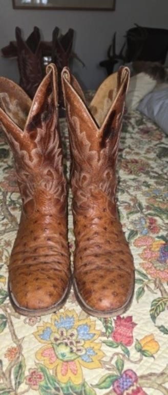 Ostrich western boots size 10 good condition