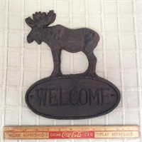 SUBSTANTIAL CAST WELCOME SIGN