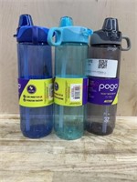 3 pogo water bottles