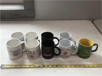 Assortment of coffee cups, John Deere, 2 Nuttle