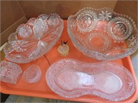 5 Pcs Glassware-Glass Bowls, Serving DIsh, & Misc.