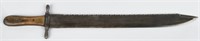 18th CENT. PIONEER'S SAWBACK SHORT SWORD