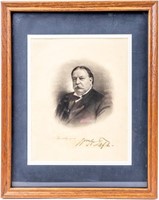 William Taft B&W Photo with Autograph
