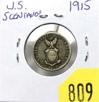 1915 Philippines 5 centavos
