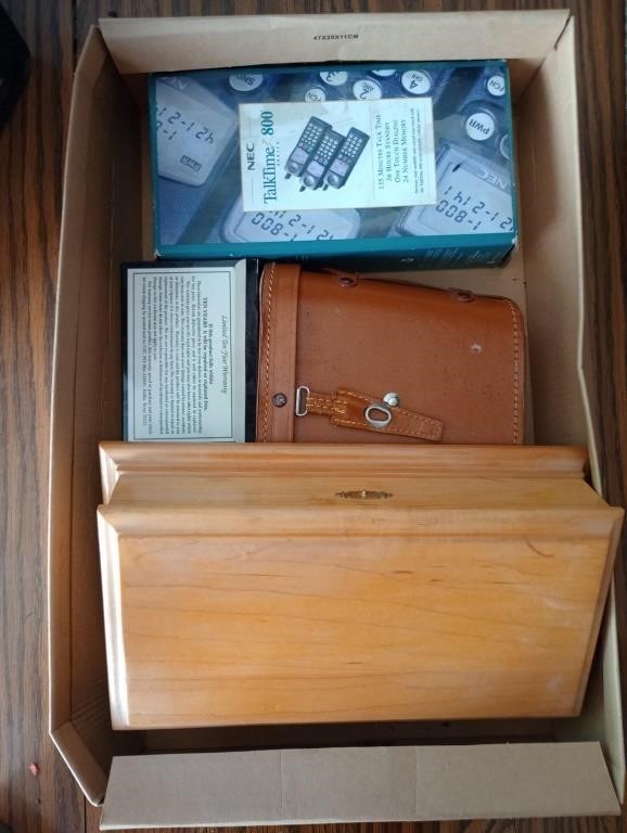small display box, binoculars and more