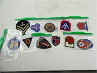 Lot of 11 US Military Division Patches