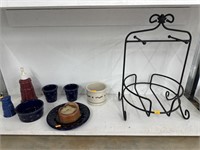 Longaberger pottery and basket rack