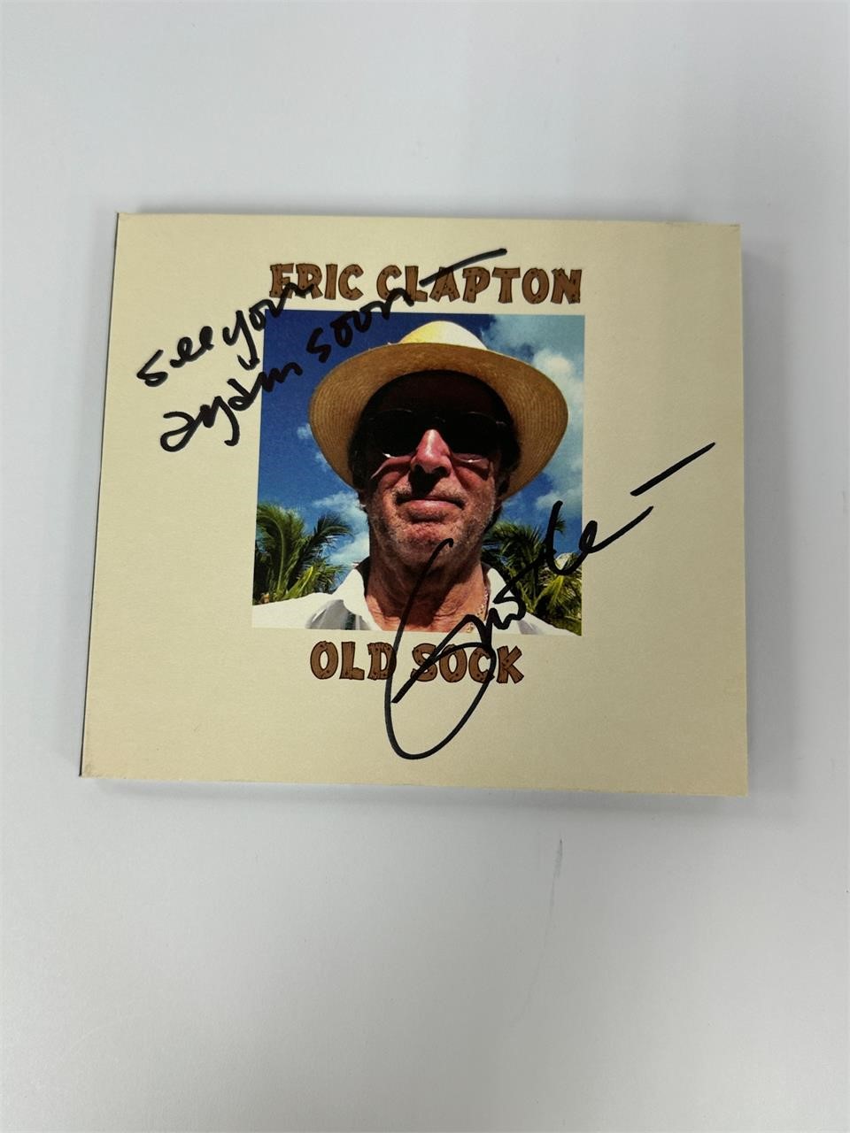 Autograph COA Eric Clapton CD