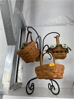 Small Longaberger basket Tree with small baskets