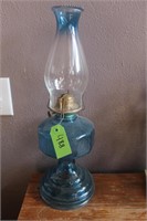 VINTAGE LARGE BLUE TABLE LANTERN