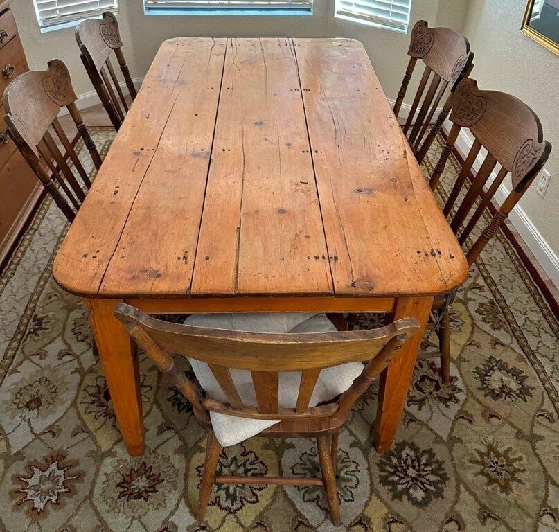 B - DINING TABLE W/ 5 CHAIRS
