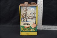 VINTAGE ADVERTISING OHIO PURE MAPLE SYRUP CAN