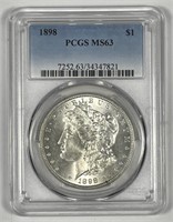 1898 Morgan Silver $1 PCGS MS63