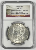 1900-S Morgan Silver Stacks W 57th $1 NGC AU58