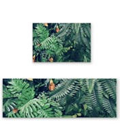New Kitchen Rug Sets 2 Piece Palm Trees and