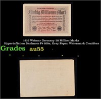 1923 Weimar Germany 50 Million Marks Hyperinflatio