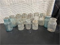Lot of Vintage Canning Jars