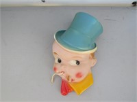 blue top hat man chalkware stringholder