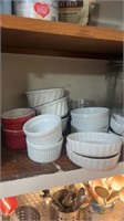 Glass storage container, Ramekin bowls, tart