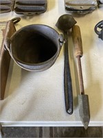 Cast Iron Lead Melting Pot & Tools