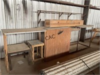 Metal/Wood Double Work Table