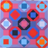 Vasarely Serigraph, Untitled