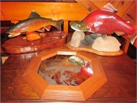 Fish Sculptures & Mirror