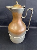 The Icy Hot Bottle Co Brass pitcher, 12in tall