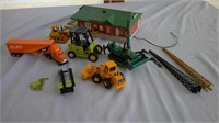 small die cast toys, plastic building