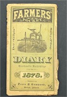 1878 JOHN DEERE POCKET FARMERS DIARY