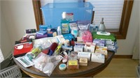 soaps, wipes, masks, toiletries