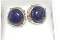 Sterling silver and lapis lazuli earrings