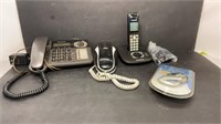 Three phones and a clip radio