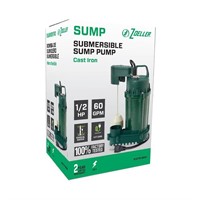 $194  Zoeller 0.5-HP 115V Cast Iron Sub. Sump Pump