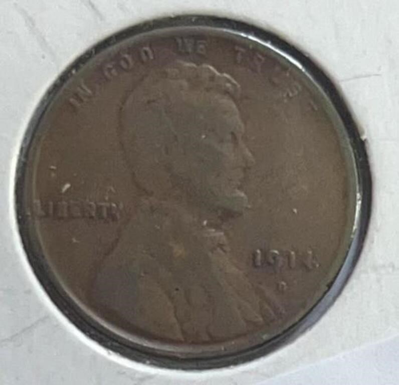 1914D Lincoln Cent Nice+ Key