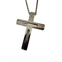 Gucci Sterling Silver Cross Necklace